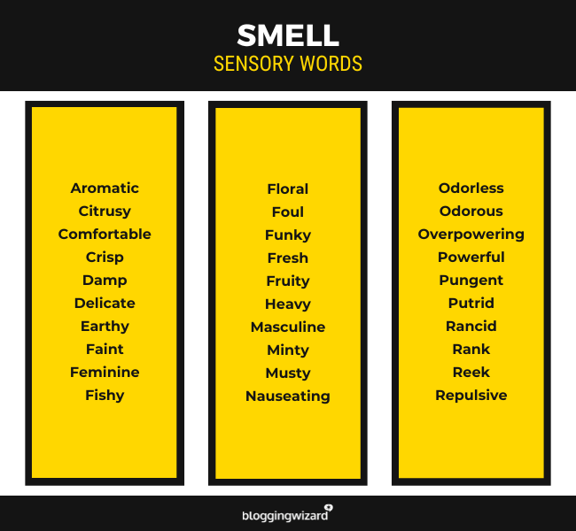 03 Smell sensory words