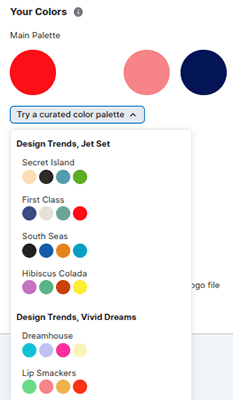 10 curated color palettes