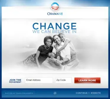 15b optimizely obama campaign landing page