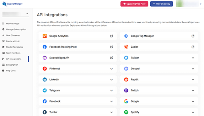 19 Integrations - API integrations tab