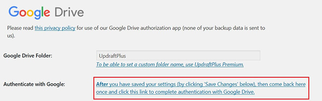 google drive remote storage location