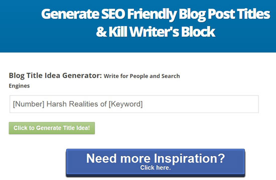 Inbound Now Blog Title Generator