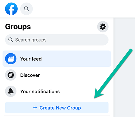 Create new Facebook group