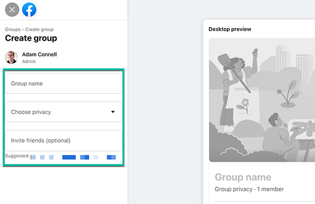 Fill in your group details