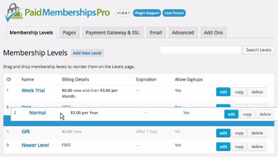 Paid Memberships Pro