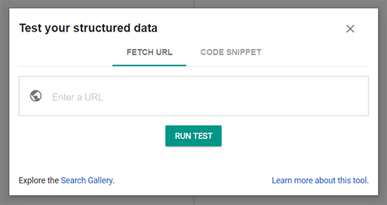 Structured Data Testing Tool