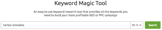 4f semrush Keyword Magic Tool