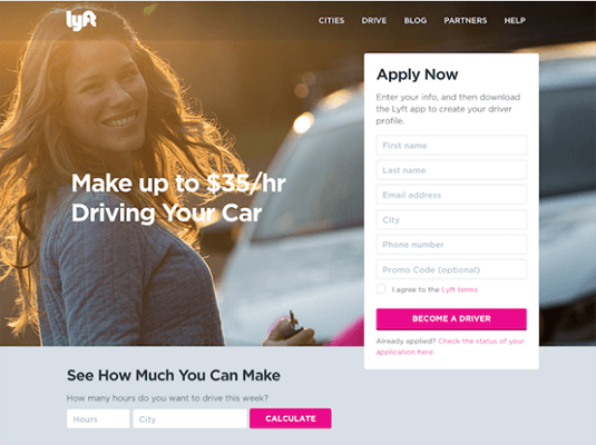 07 Lyft Landing Page