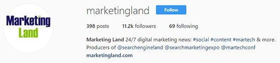 marketing land instagram - instagram profile with most followers