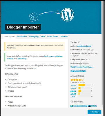 Blogger Importer