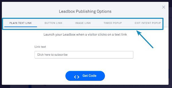 Leadbox Publishing Options