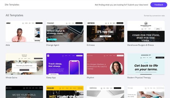 Leadpages update premade website templates