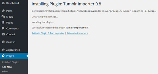 Tumblr Importer 0.8