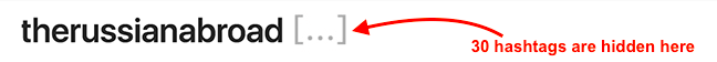 Hidden Instagram hashtags