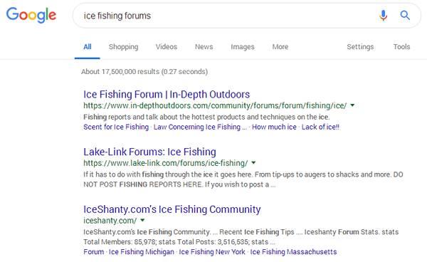 ice fishing forums