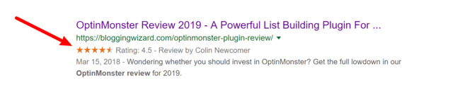01 Rich Snippet OptinMonster Example
