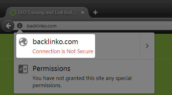 Backlinko Not Secure