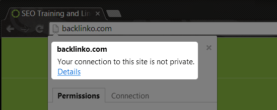 Backlinko Site Not Private