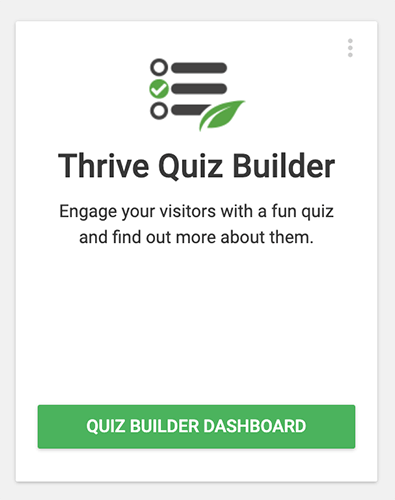 01 Thrive Quiz Builder dashboard