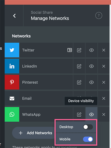 04 Manage networks - device select