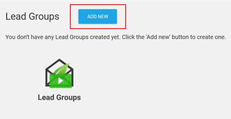 Add New Lead Group