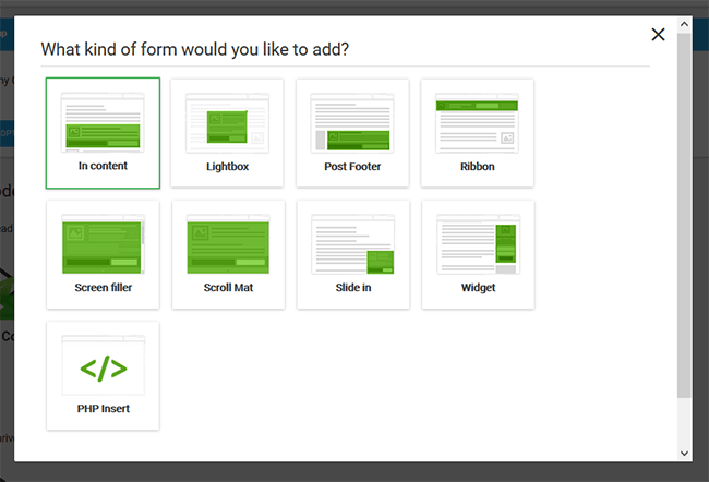 choose form type