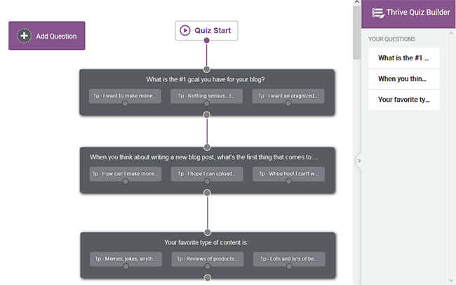 linking quiz questions