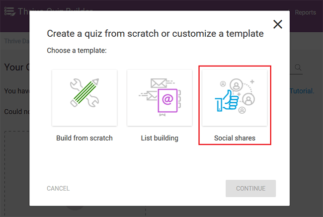 thrive quiz builder quiz templates