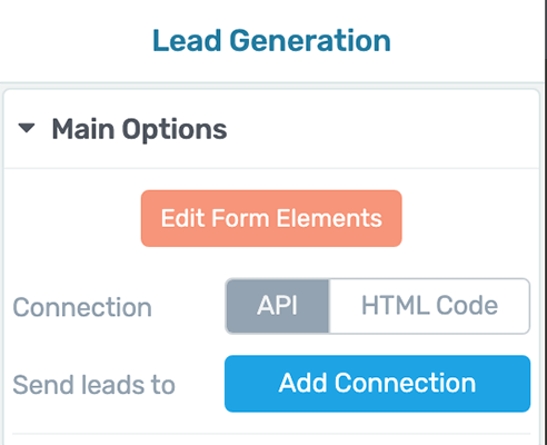 Lead Generation - Main Options - Send Leads To