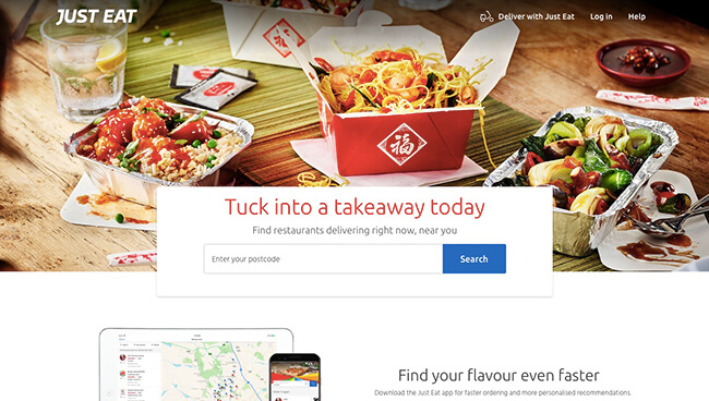 Just Eat Click-Through Landing Page