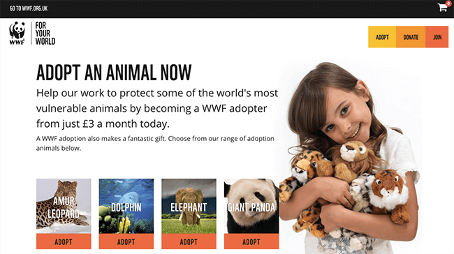 WWF Click-Through Landing Page