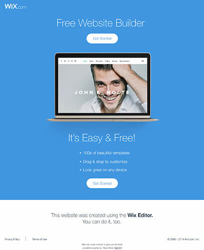 Wix Click-Through Landing Page