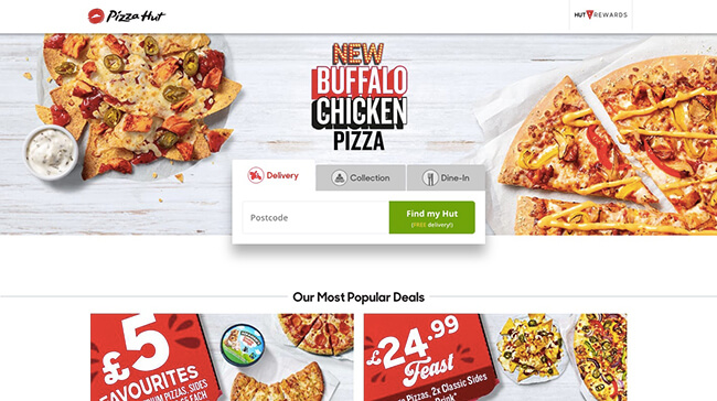 Pizza Hut Click-Through Landing Page