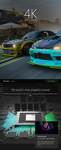 Xbox One Product Landing Page