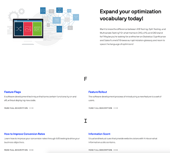 A Glossary Post - Conversion Rate Optimization Glossary Example