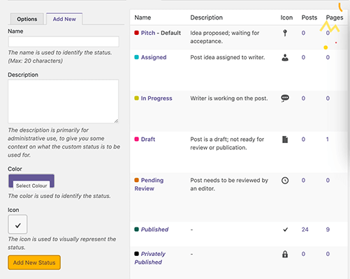 1 Create your own custom status