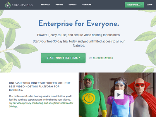 SproutVideo Homepage