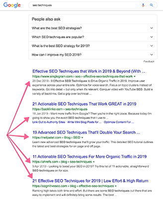 09 SEO techniques results listicles