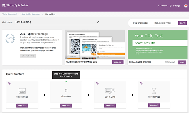 Thrive Quiz Builder