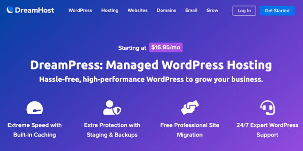 dreampress managed wordpress hosting