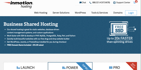 inmotion shared hosting