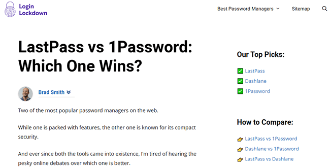 Login Lockdown reviewing different password manager tools
