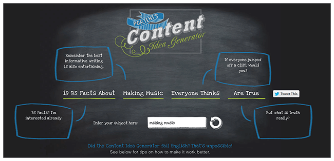 Portent Content Idea Generator