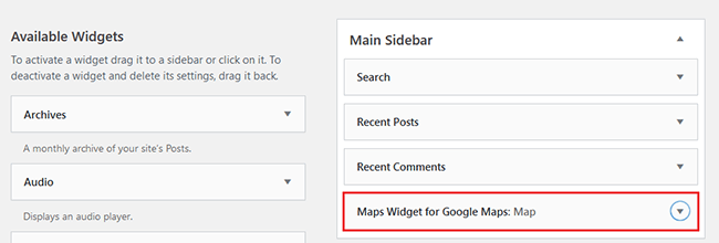 add widget to sidebar