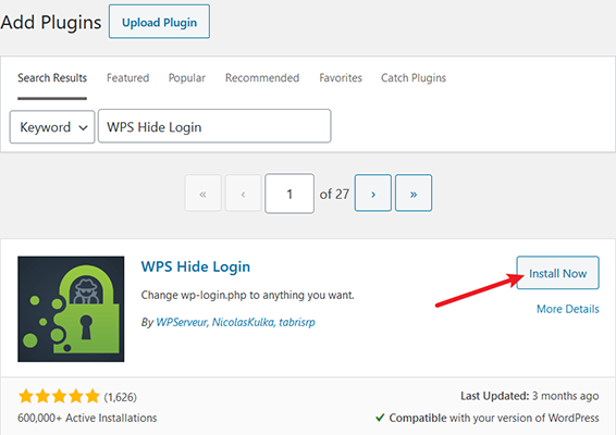 install and activate wps hide login