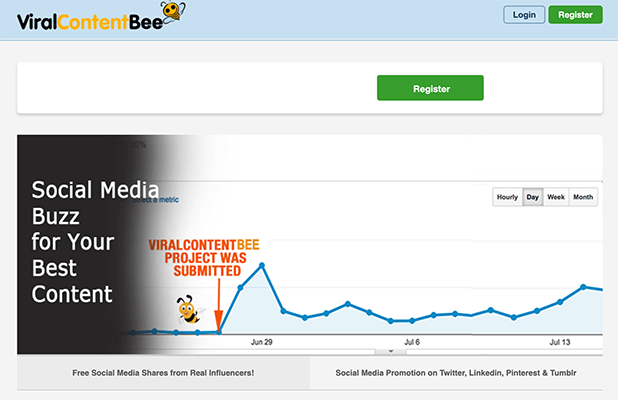 Viral Content Bee Homepage