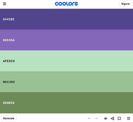 Color palette generator