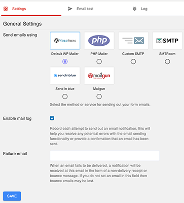 Optional SMTP setup