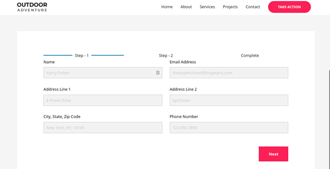 kali forms contact form