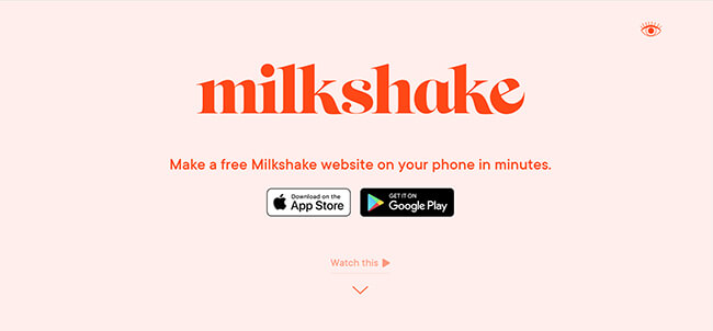 Milkshake Homepage